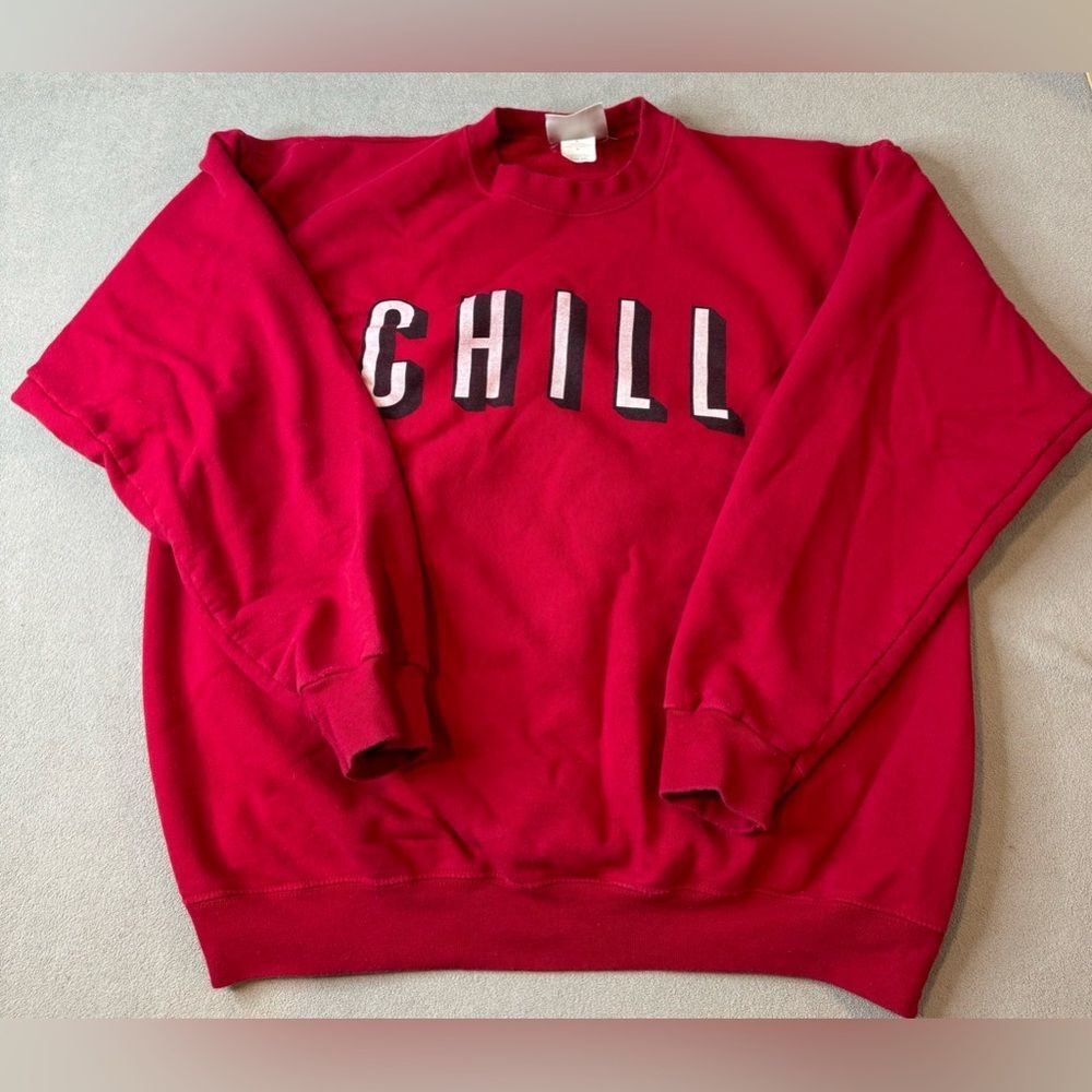 Vintage chill sweatshirt Red Size L Hanes Tag